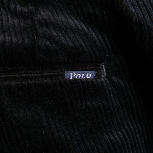 Polo Ralph Lauren Corduroy Pants Men's Size 40 x 32 Black Flat Front Classic Fit - Picture 6 of 13